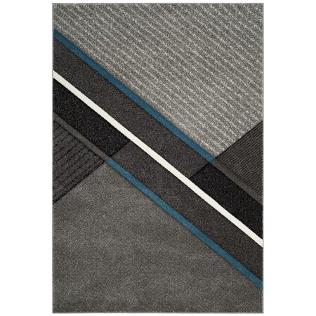 Safavieh Hollywood Small Rectangle Area Rug, Grey and Teal - 2 ft.-7 in. x 5 ft. HLW711D-3